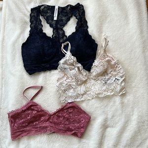 Victoria’s Secret Bralettes and Zenana Bralette (with padding)